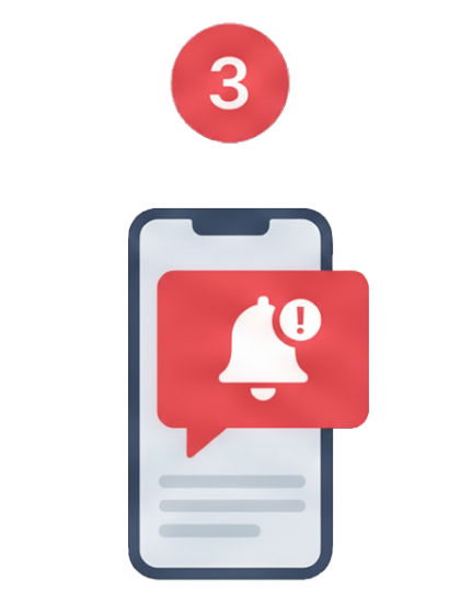 Notification bell icon representing alerts